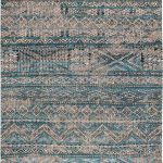 Louis De Poortere vloerkleed, Antiquarian Zemmuri Blue 9110, Kilim design