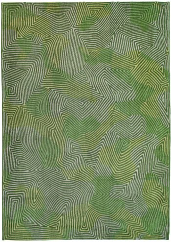 Louis De Poortere vloerkleed LX 9231 Meditation Coral Tropical Green