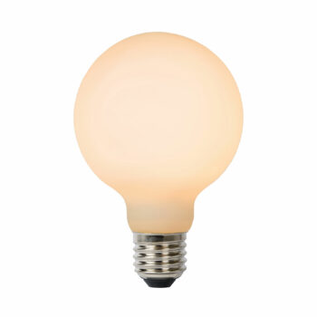 Lucide G80 Filament lamp 8 cm LED Dimbaar E27 1x8W 2700K 3 StepDim Opaal 49066 08 61