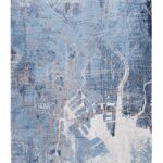 Louis De Poortere vloerkleed, Cities Conductive Blue 9314, Tokyo design