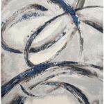 Vloerkleed Nourison, Brushstrokes BSK02 Grey / Navy
