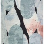 Vloerkleed Nourison, Silk Shadows SHA25 Blue / Pink