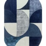 Vloerkleed Asiatic Matrix 74 Oval Indigo