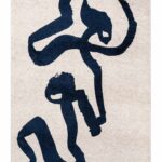 Louis De Poortere vloerkleed, Craft Sea Ink 9849, Ribbon design